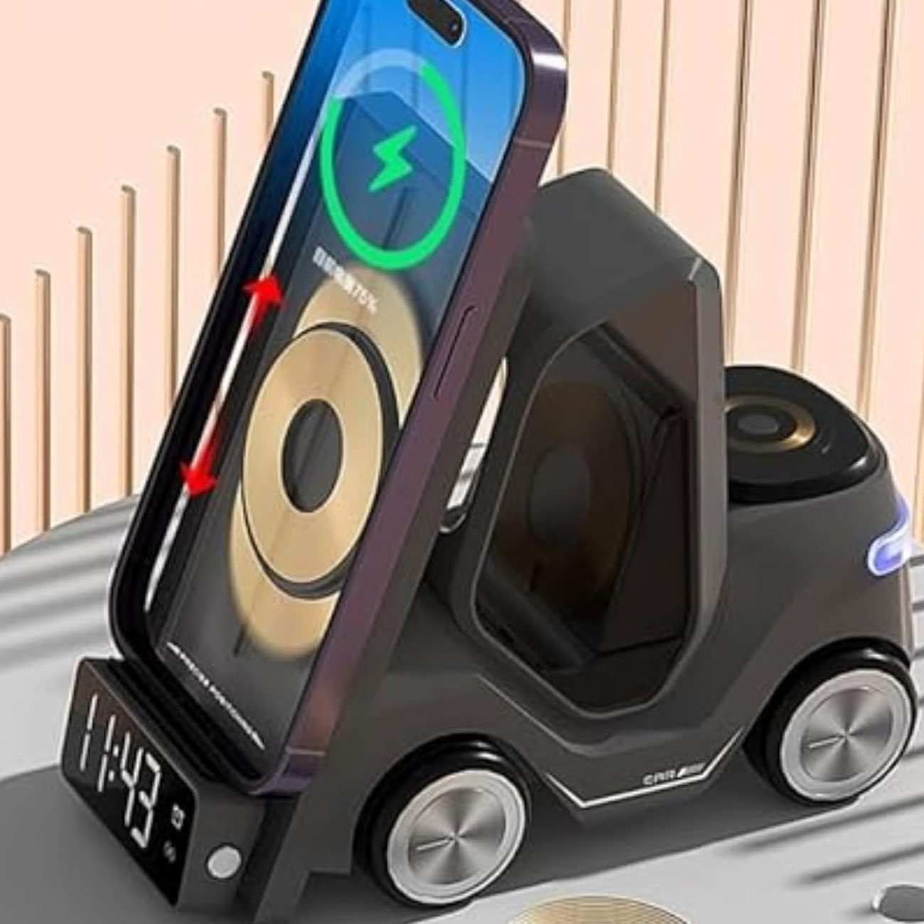 شارژر وایرلس رومیزی 18 وات چند کاره T20