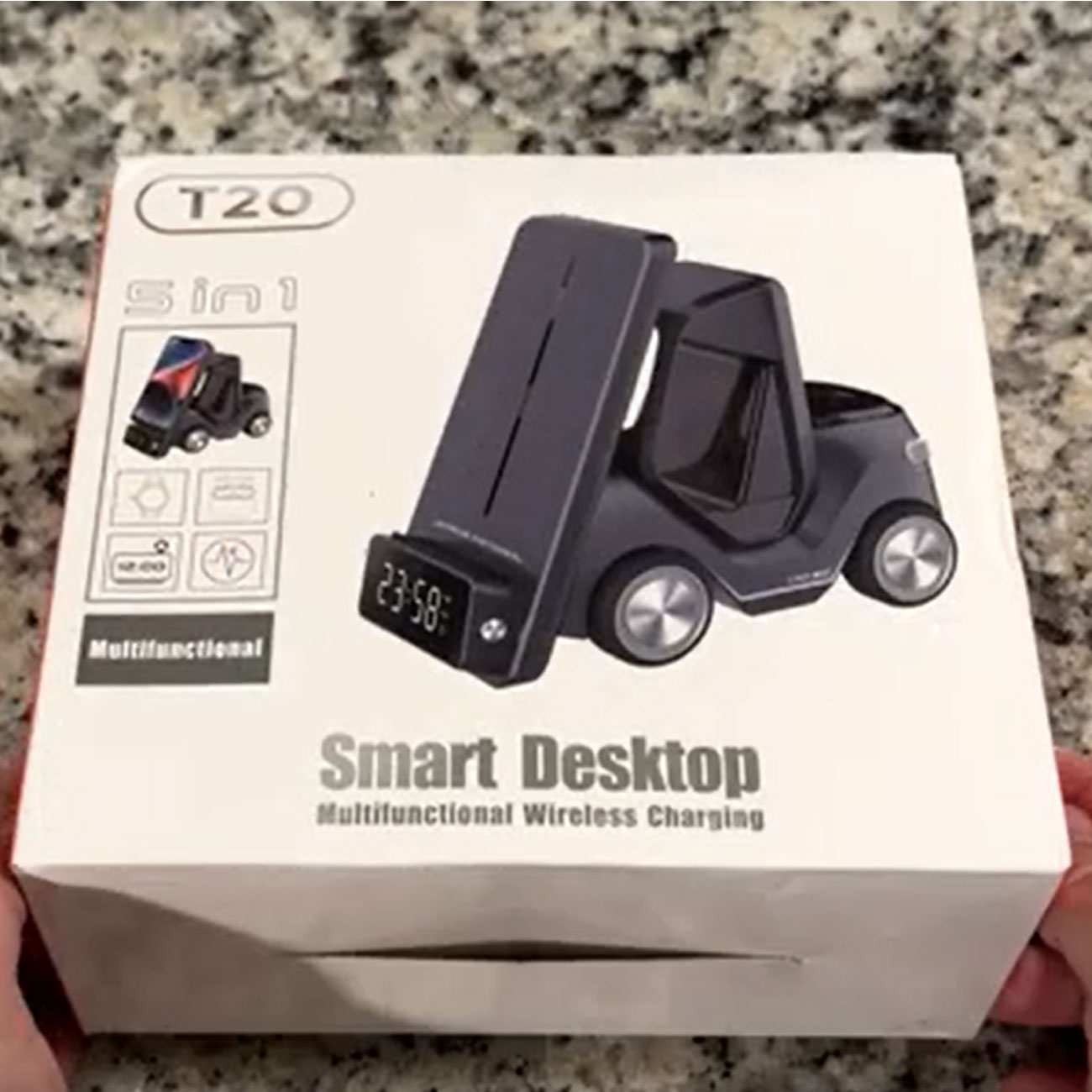 شارژر وایرلس رومیزی 18 وات چند کاره T20