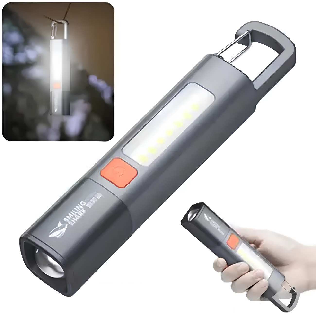 چراغ قوه شارژی ضدآب 1200 میلیآمپرساعت اسمایلینگ شارک SD-1023XPE