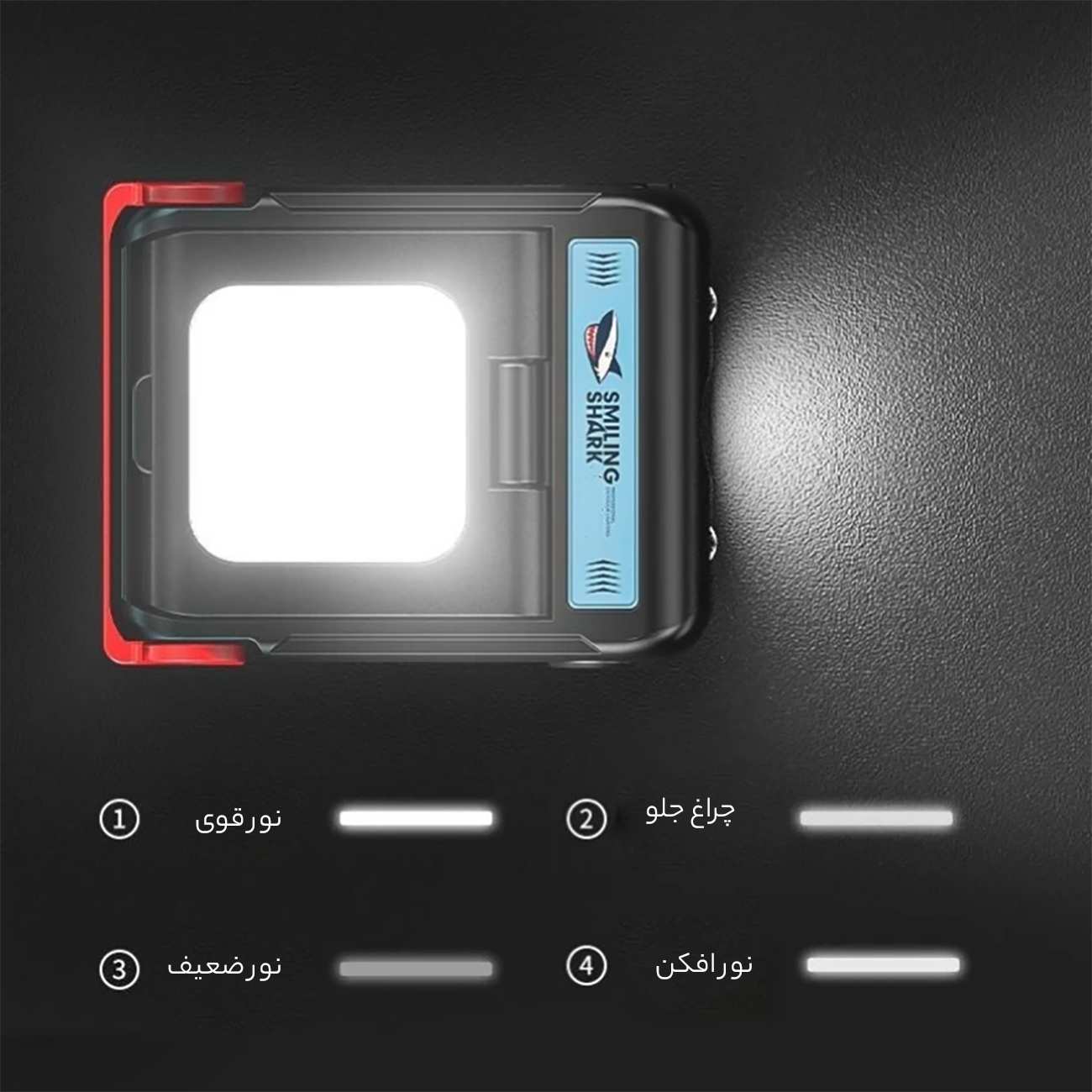 مینی هدلامپ گیره دار اسمایلینگ شارک TD-0148A