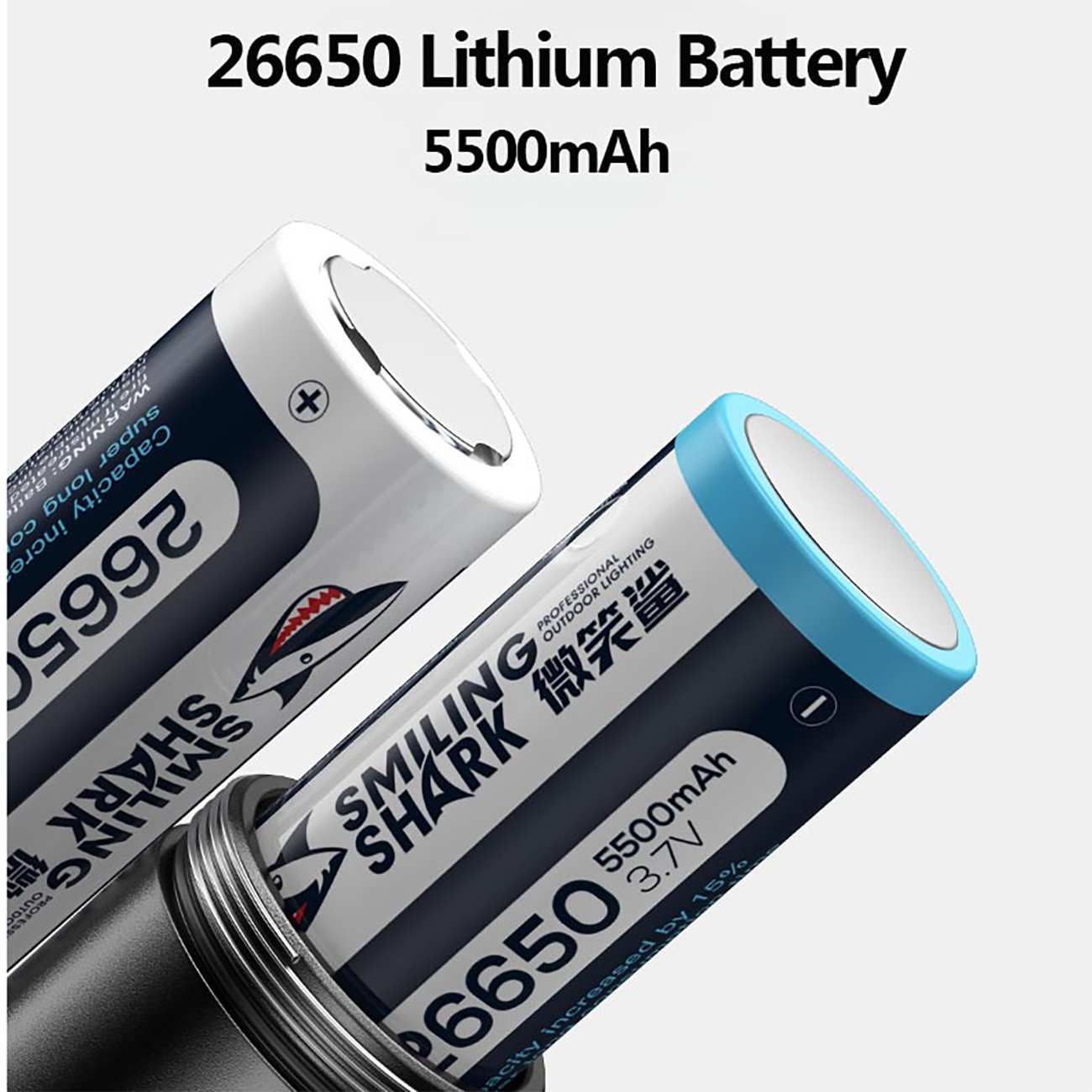 چراغ قوه شارژی و پاوربانک اسمایلینگ شارک با لیزر سفید و زرد SD-7004-M77