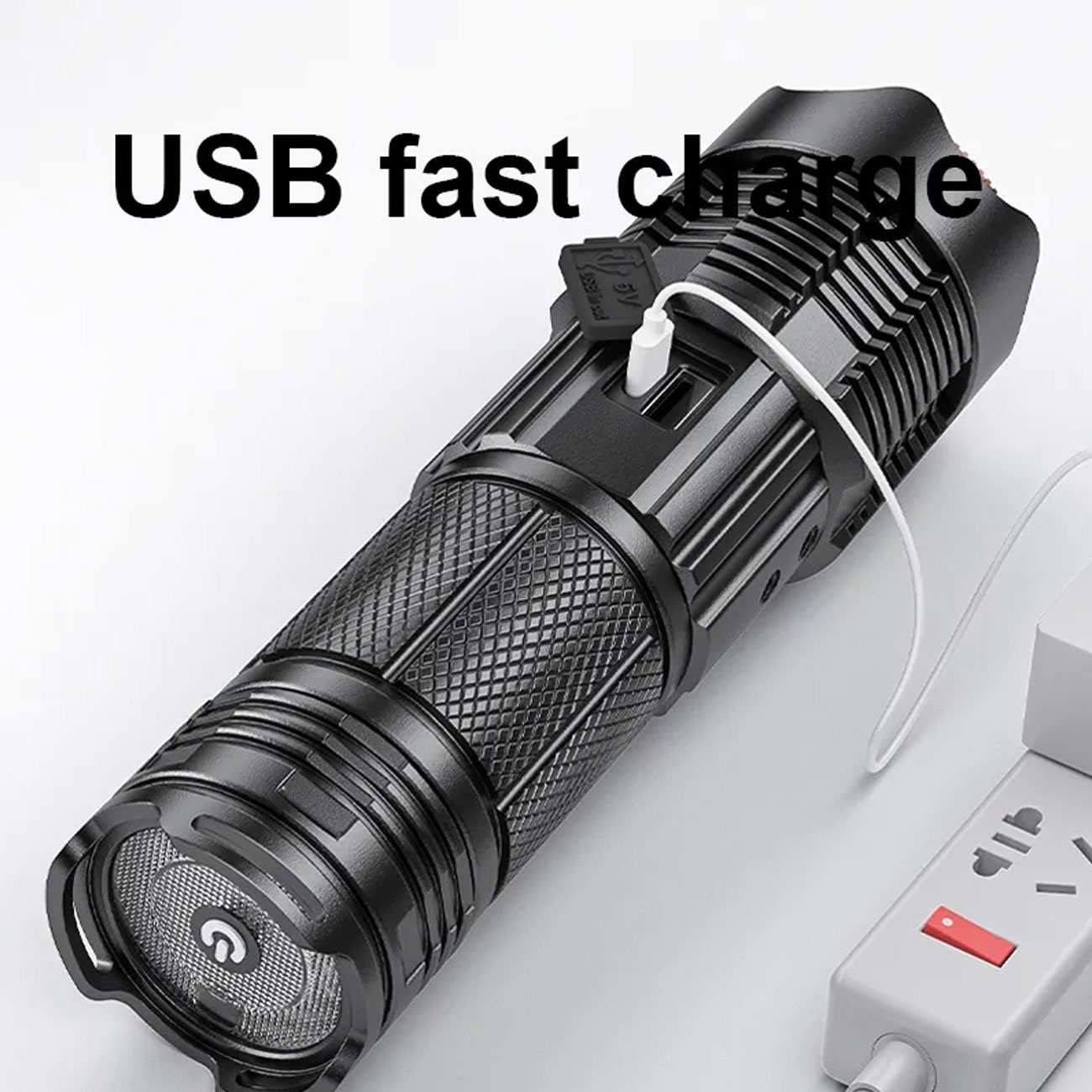 چراغ قوه شارژی قابل زوم ضدآب اسمایلین شارک SD-7101