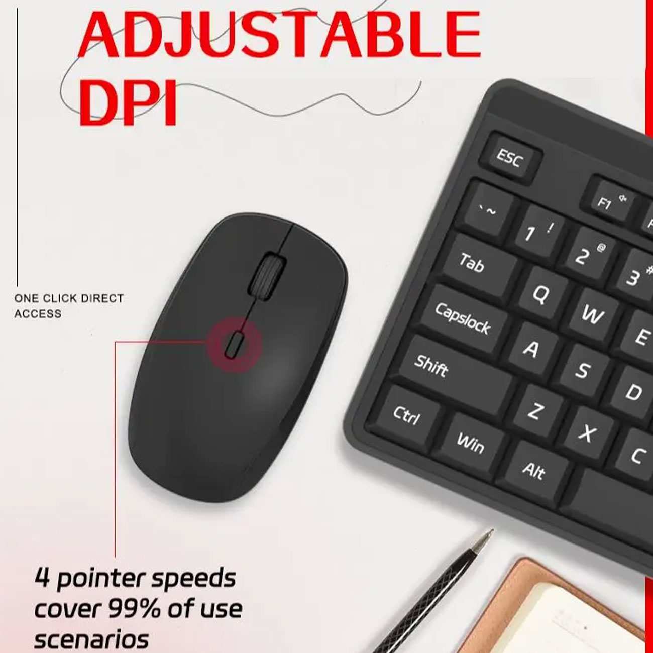 ست موس و کیبورد بی سیم شیائومی B1040 MW23PB01