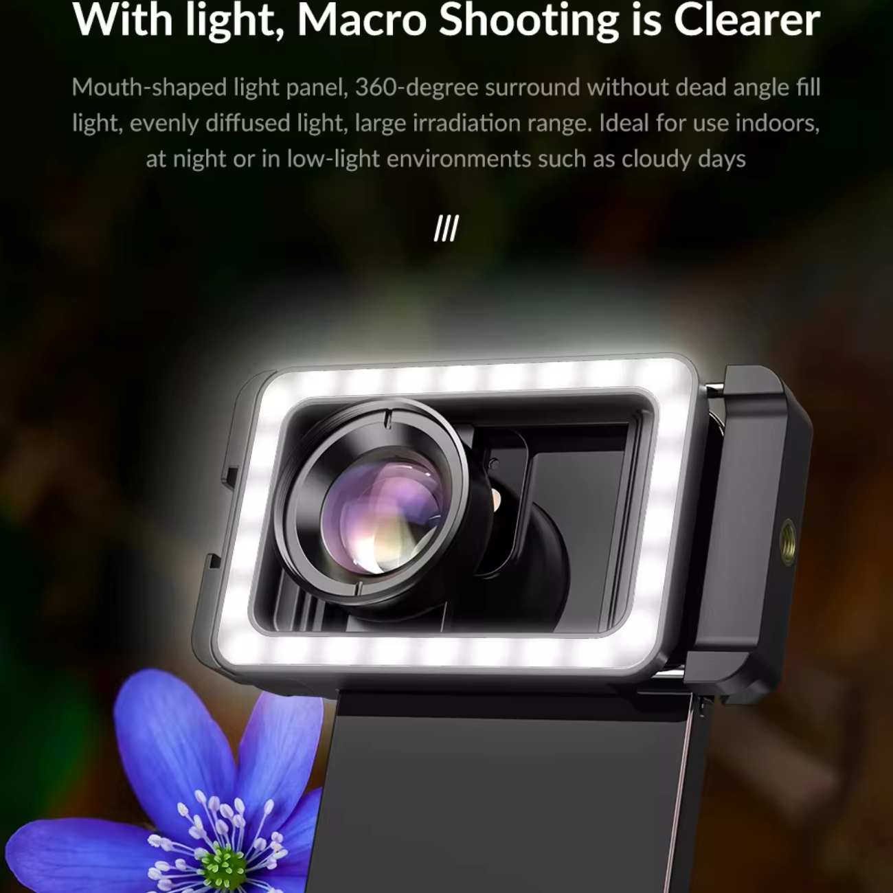 گیره لنز، رینگ لایت و نگهدارنده گوشی موبایل چندکاره اپیکسل APL-FL23