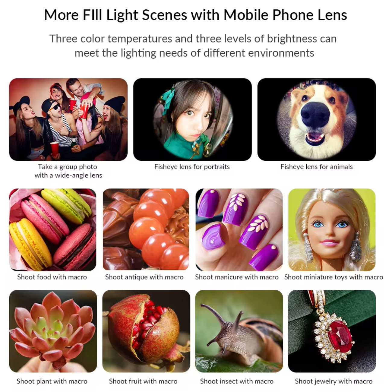 گیره لنز، رینگ لایت و نگهدارنده گوشی موبایل چندکاره اپیکسل APL-FL23