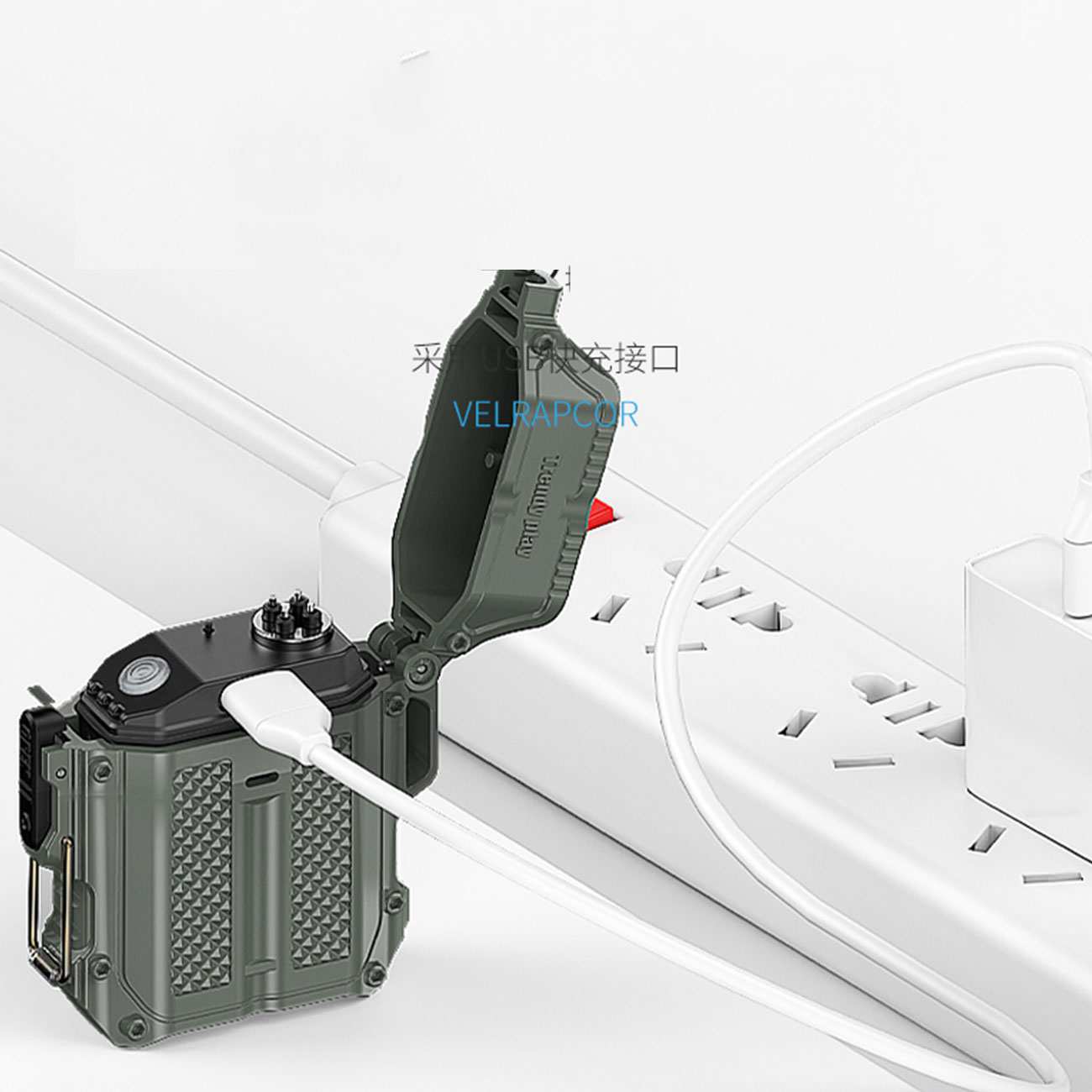 چراغ قوه جیبی فندک دار شارژی اسمایلینگ شارک SD-5224