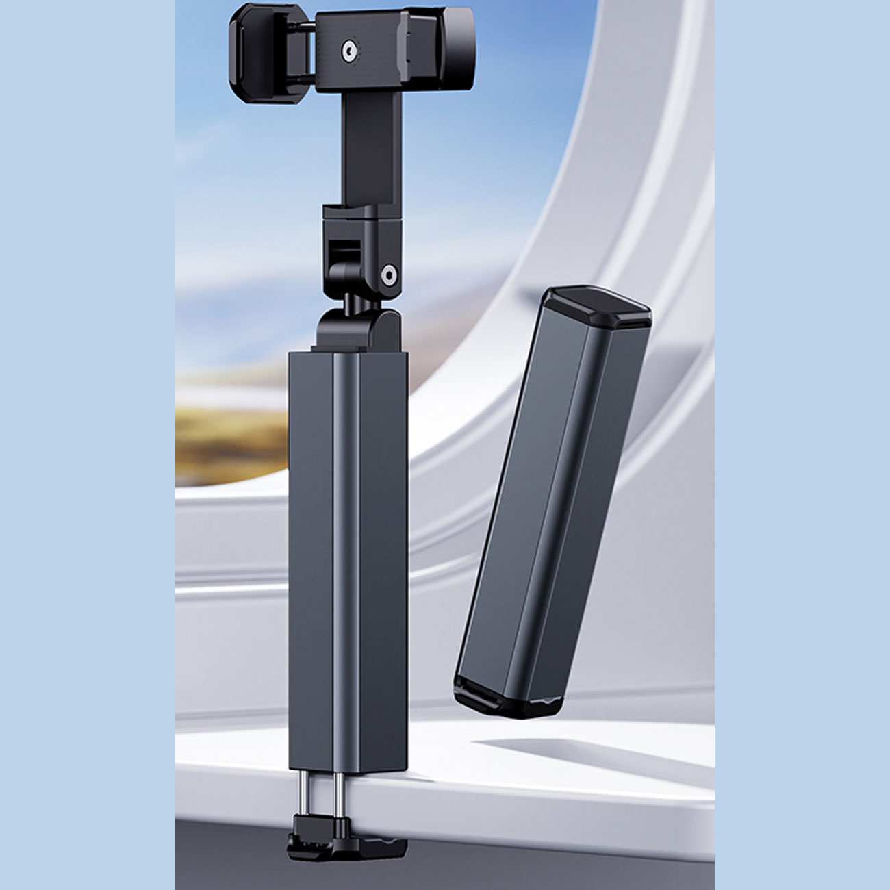 هولدر گوشی موبایل و تبلت قابل نصب به لبه میز و تخت E02