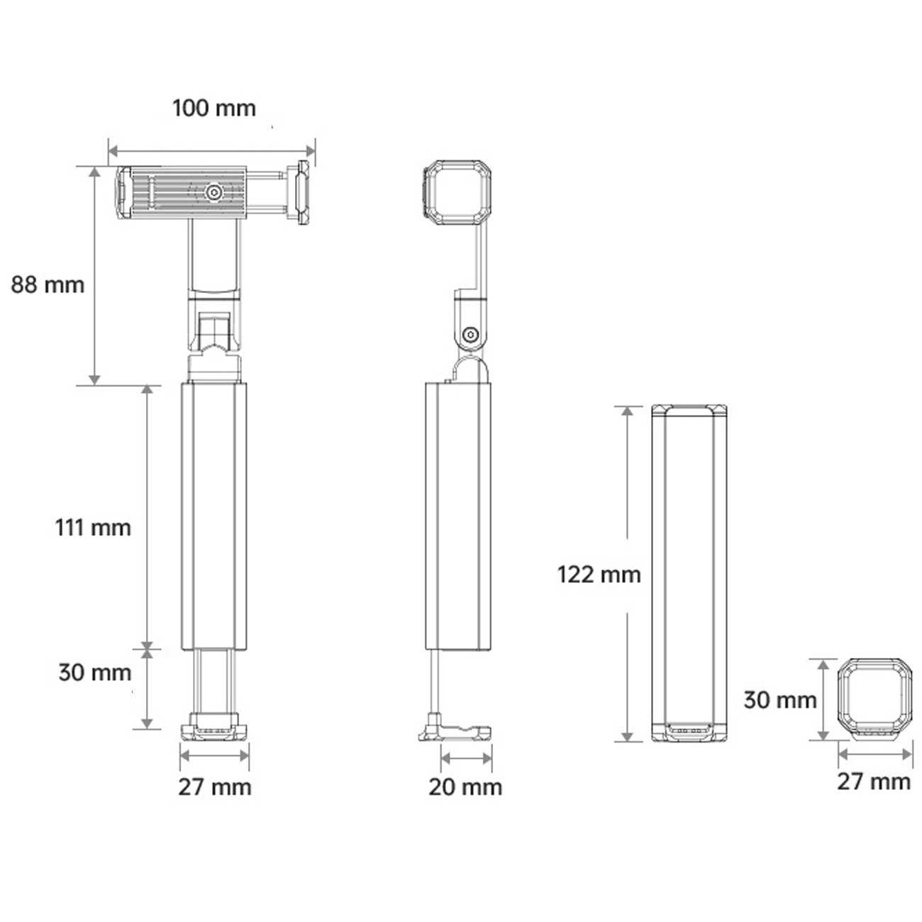 هولدر گوشی موبایل و تبلت قابل نصب به لبه میز و تخت E02