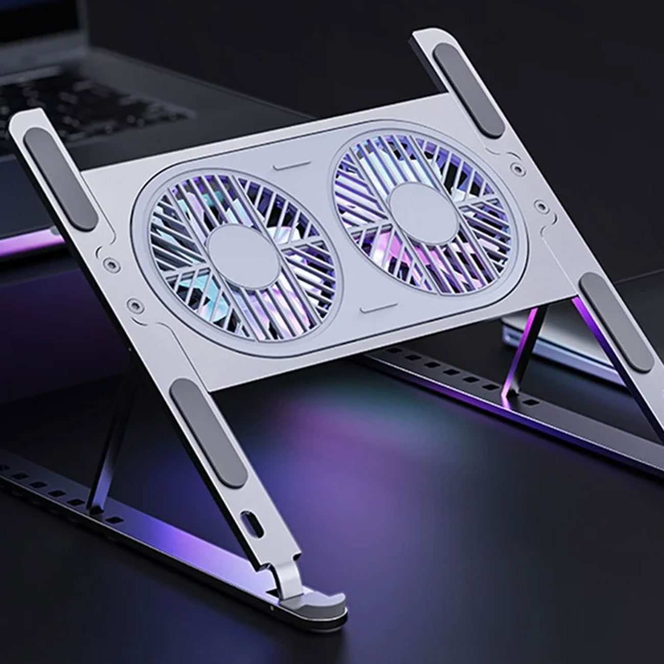 استند و پایه خنک کننده لپ تاپ و مک بوک تاشوی فلزی P11-F