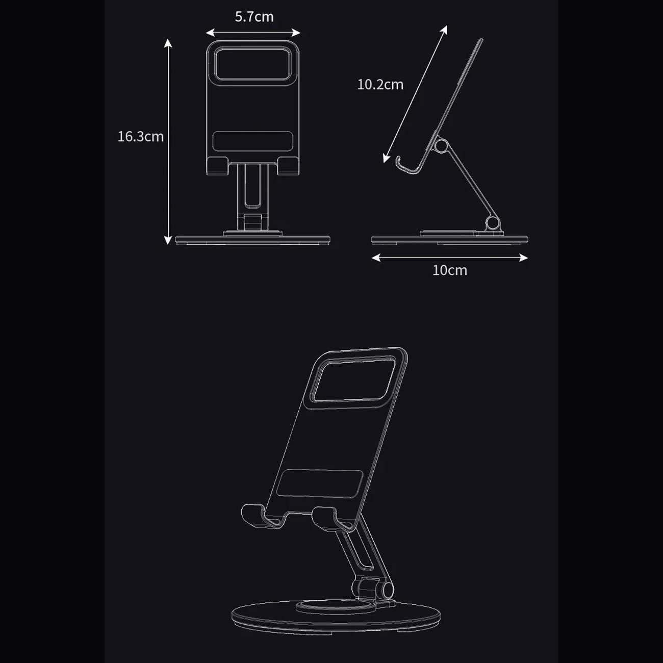 هولدر موبایل و تبلت رومیزی فلزی تاشو L05 mini