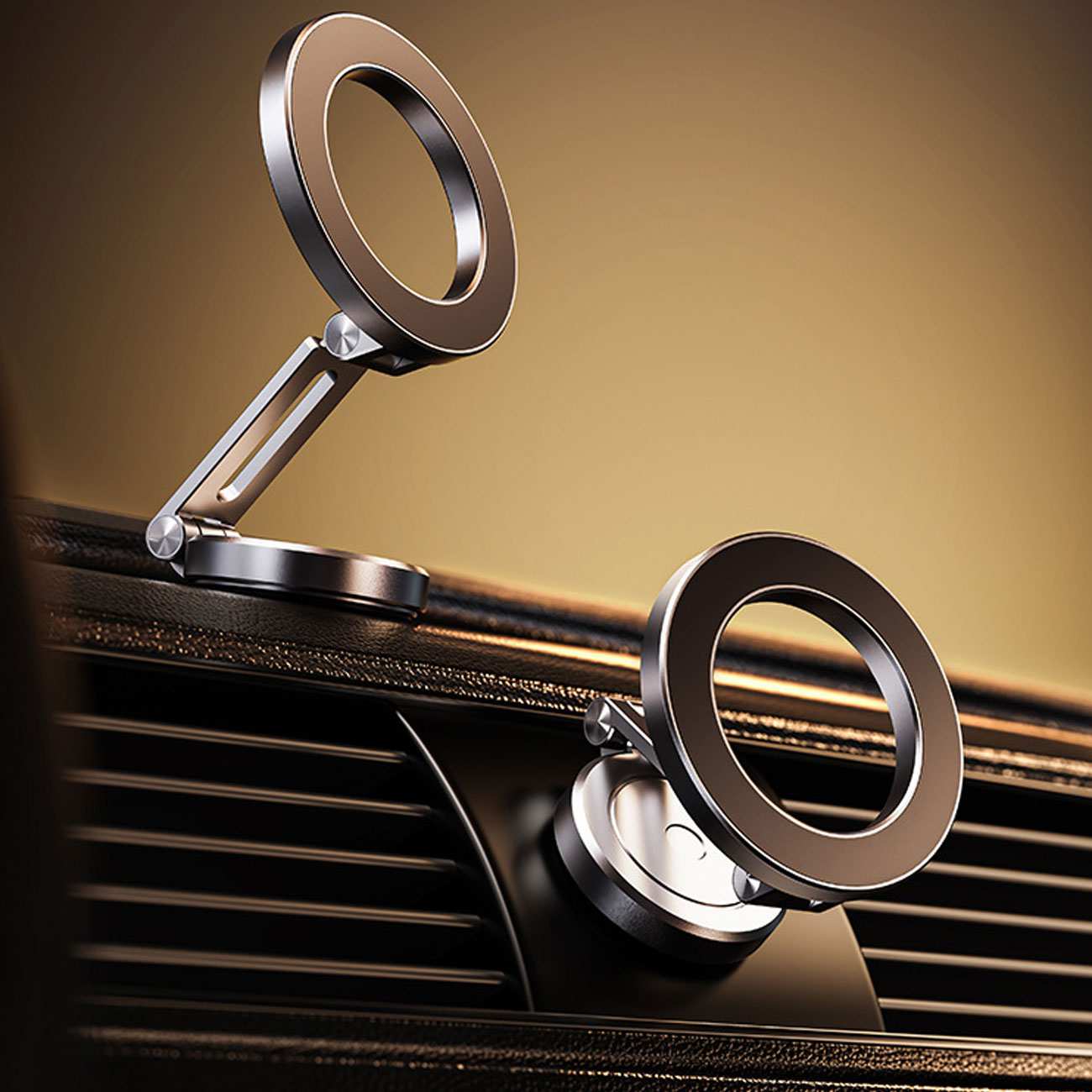 هولدر موبایل مگنتی داخل خودرو فلزی تاشو Z15P