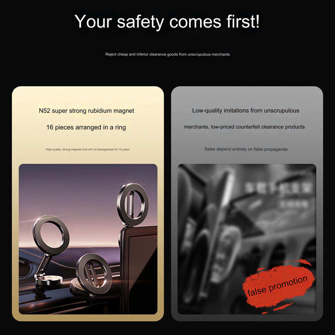 هولدر موبایل مگنتی داخل خودرو فلزی تاشو Z15P