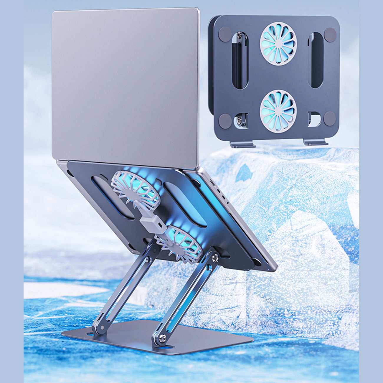 استند و پایه خنک کننده لپ تاپ و تبلت فلزی P89F