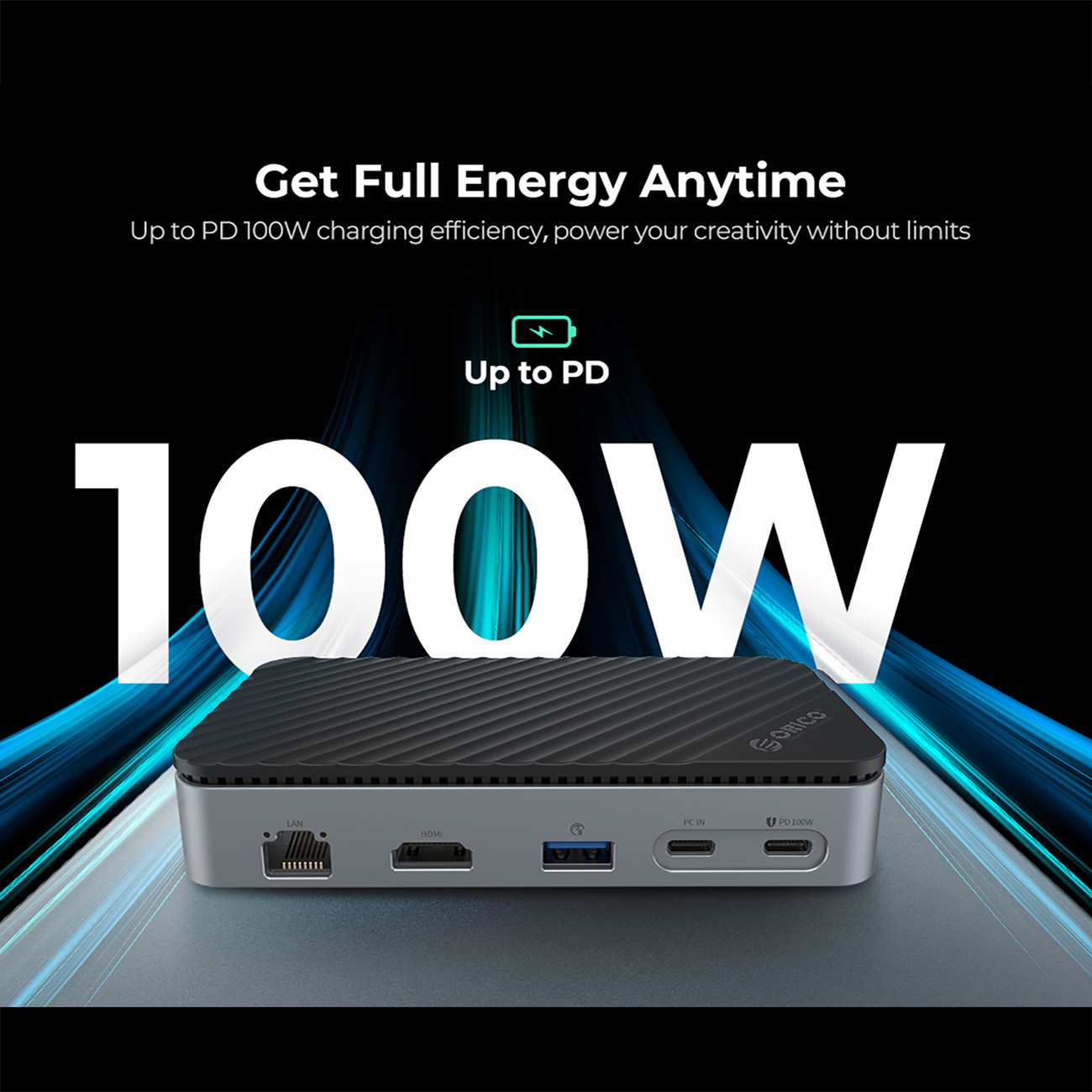 هاب تایپ سی 10 پورت اوریکو DPM2P9-BK-BP
