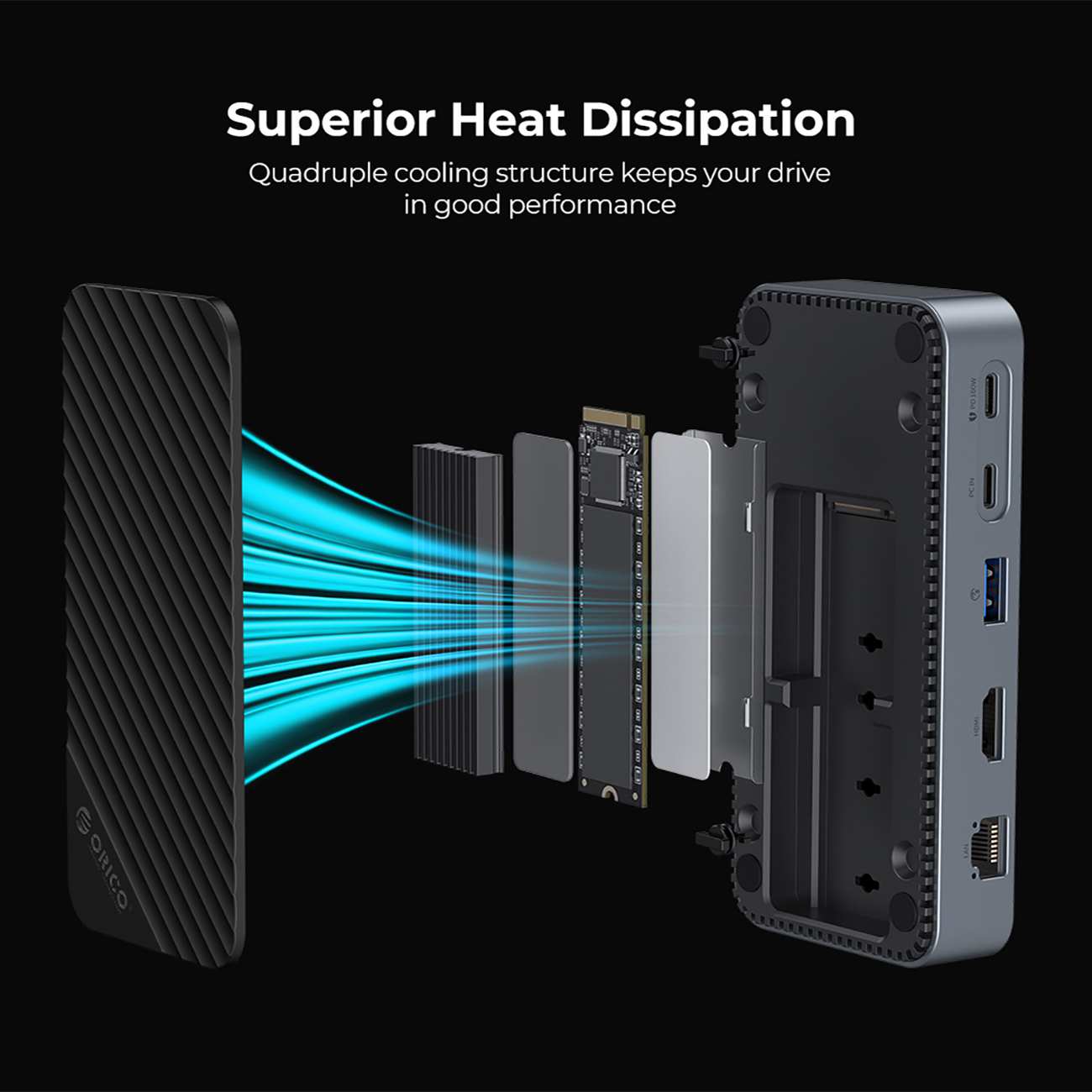 هاب تایپ سی 10 پورت اوریکو DPM2P9-BK-BP