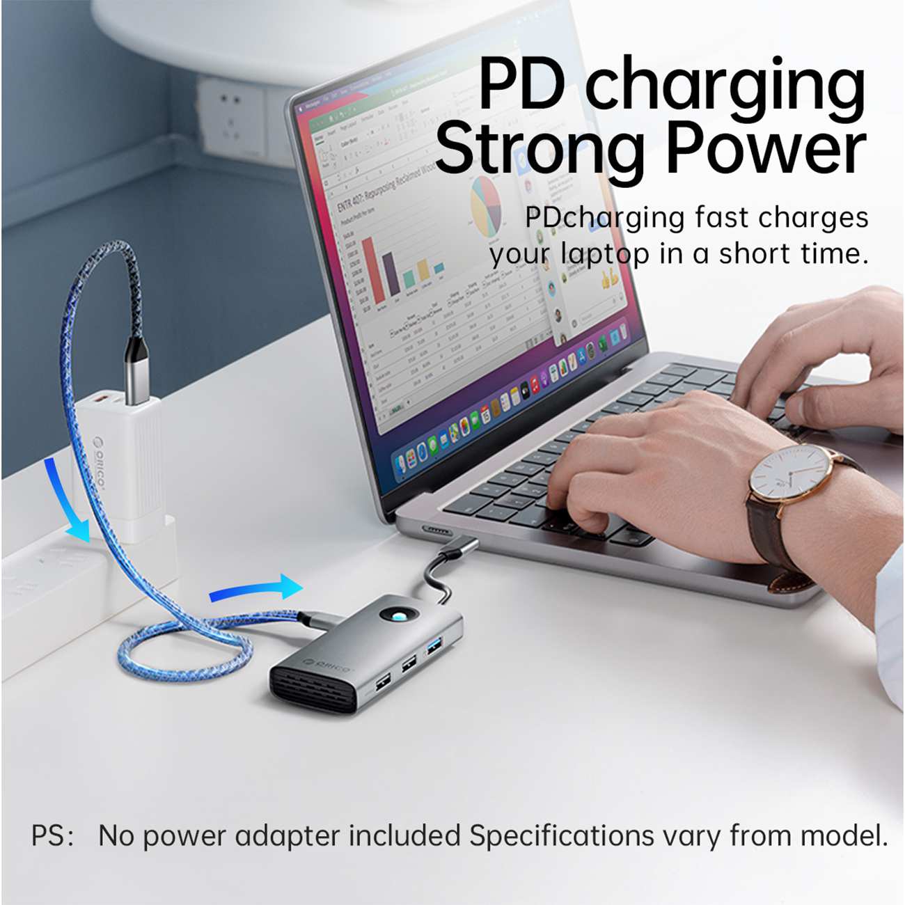 هاب تایپ سی 5 در 1 اوریکو PW11-5P-GY-EP