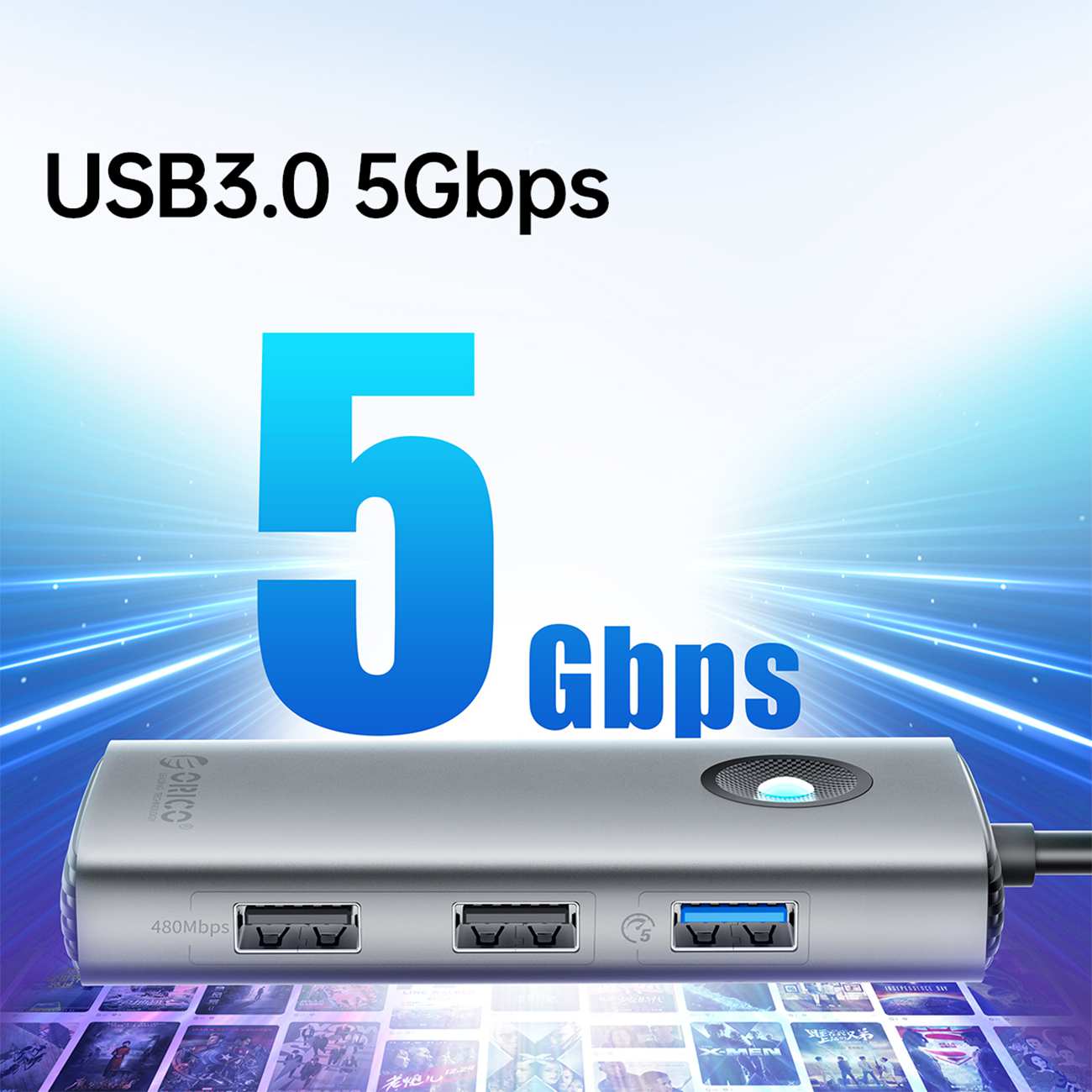هاب تایپ سی 6 در 1 اوریکو PW11-6PCR-GY-EP