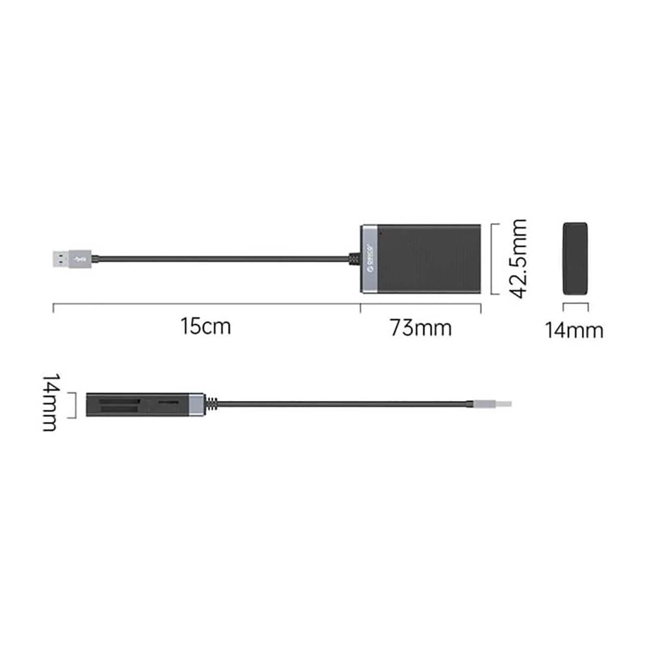 رم ریدر یو اس بی 4 در 1 اوریکو CL4T-A3-BK-BP