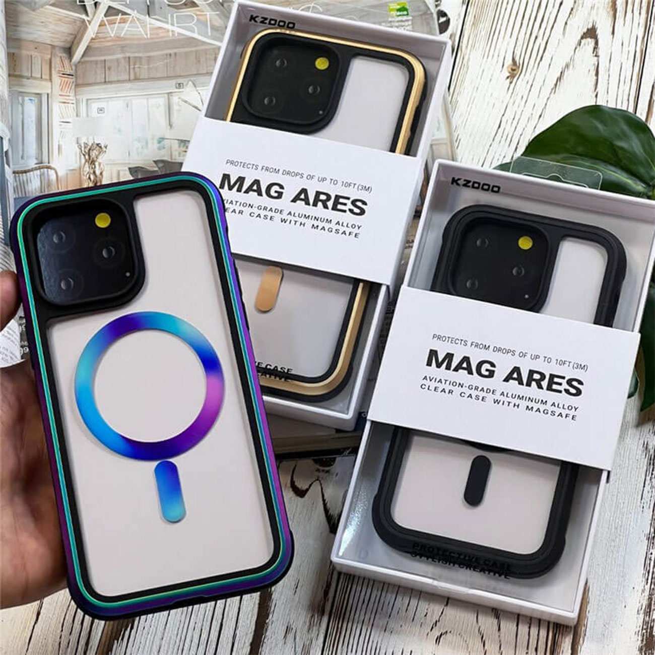 قاب شفاف مگنتی آیفون 15 پرومکس کی زد دو Ares Magnetic