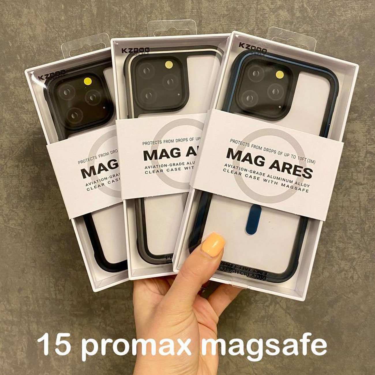 قاب شفاف مگنتی آیفون 15 پرومکس کی زد دو Ares Magnetic