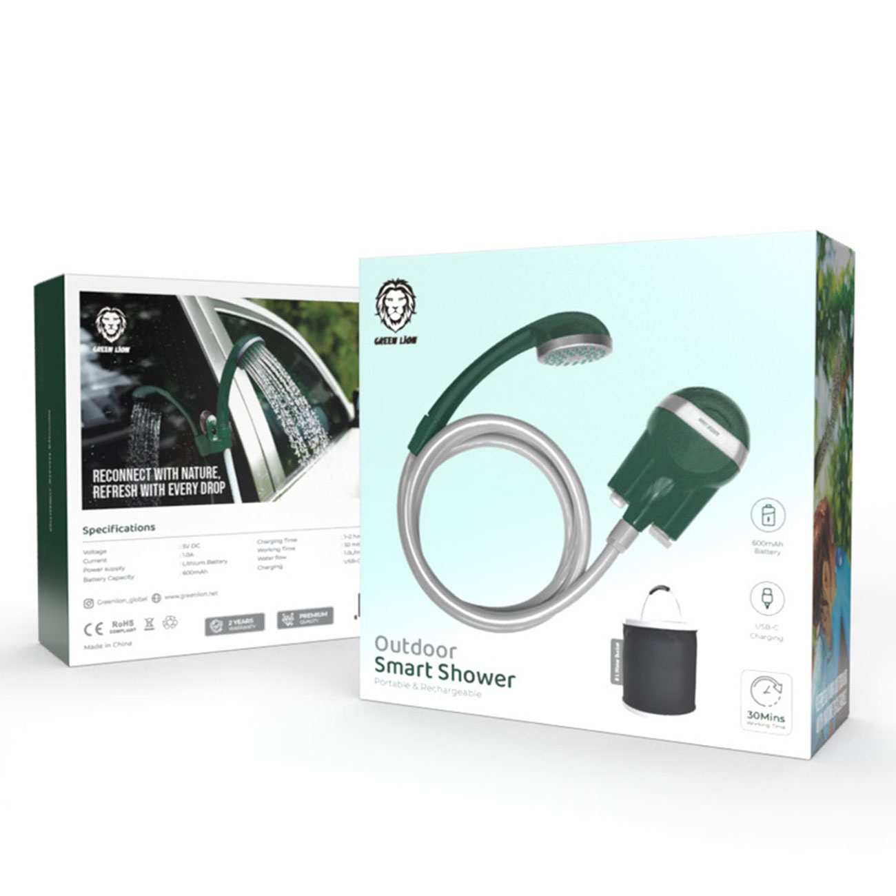 دوش حمام مسافرتی شارژی گرین لاین GNOTDSHWGN