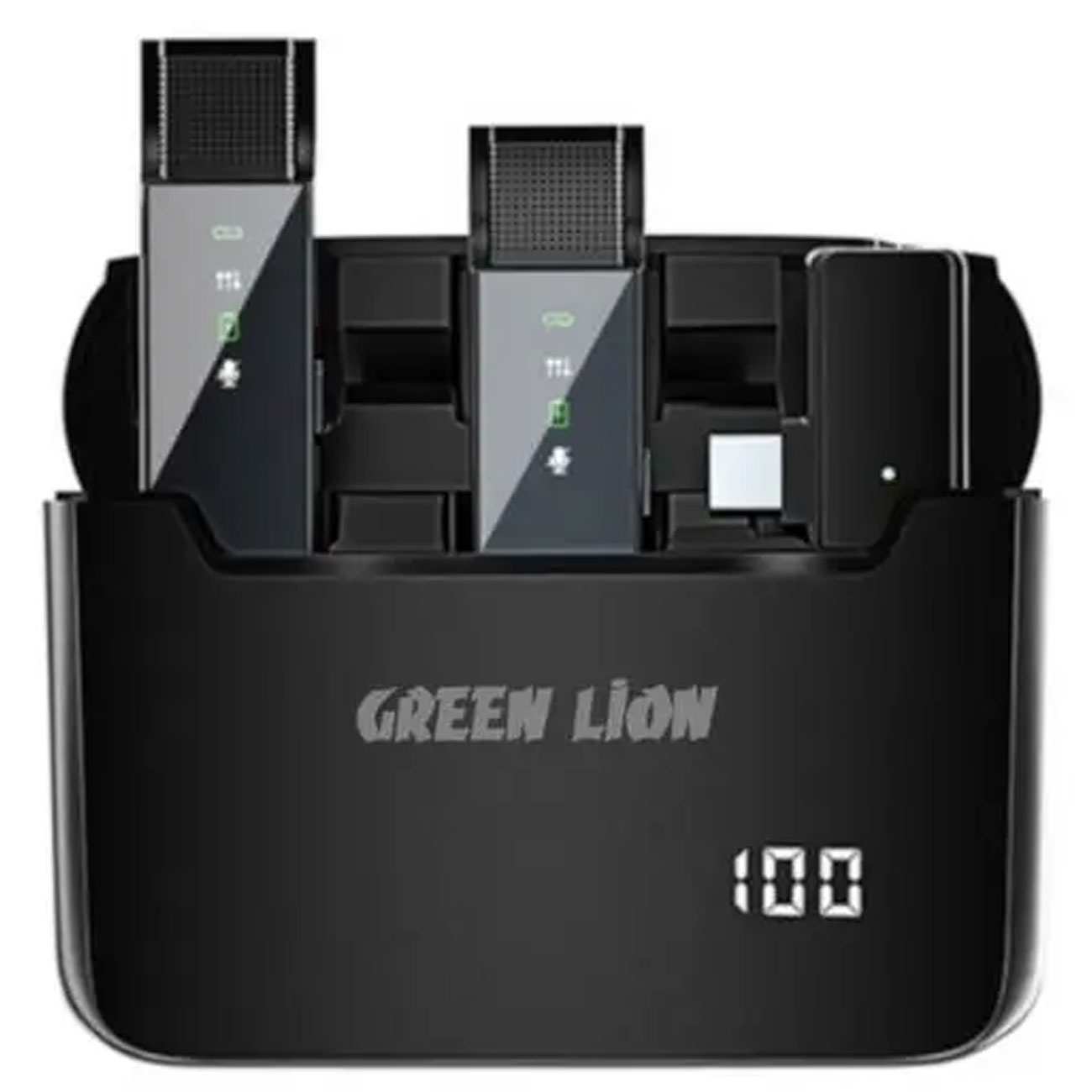 میکروفون بی سیم یقه ای لایتنینگ گرین GN2IN1DDMLTBK