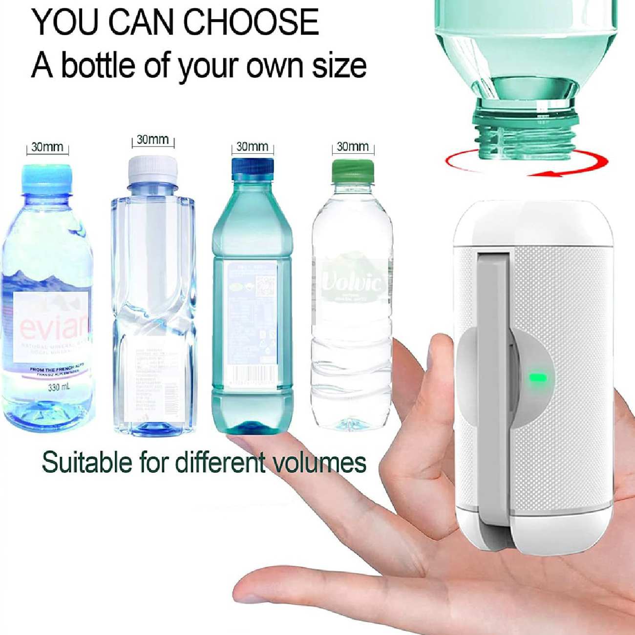 خودشور جیبی شارژی گرین لاین GNPBIDETSPWH