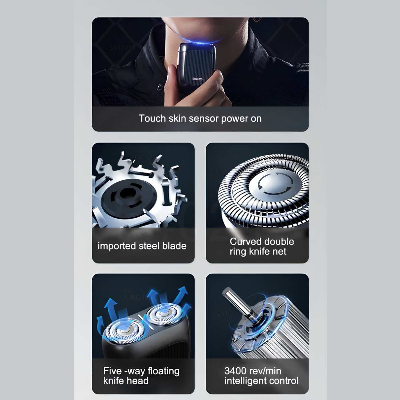 مینی ریش تراش شارژی مسافرتی ضدآب شیائومی F201