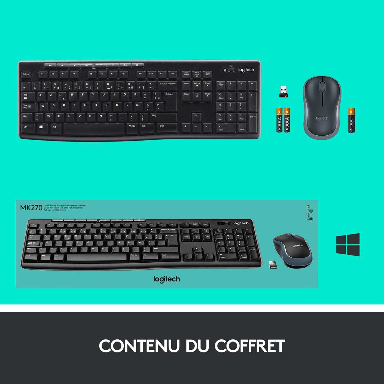ست موس و کیبورد بی سیم لاجیتک MK270