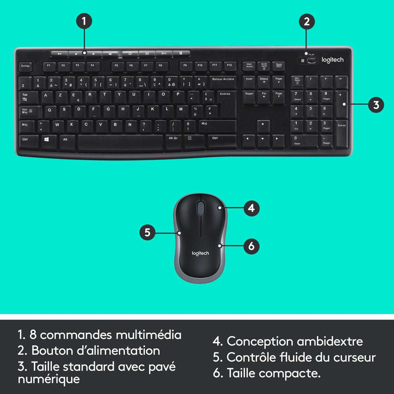 ست موس و کیبورد بی سیم لاجیتک MK270