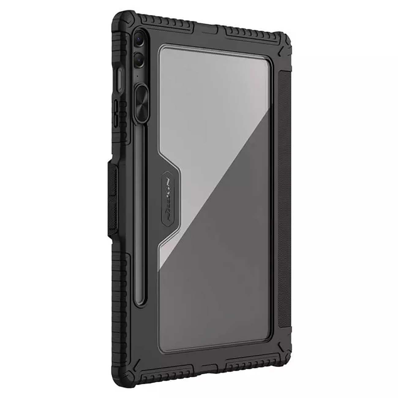 کاور کتابی بامپردار سامسونگ تب اس 9 اف ای پلاس نیلکین Bumper Leather cover
