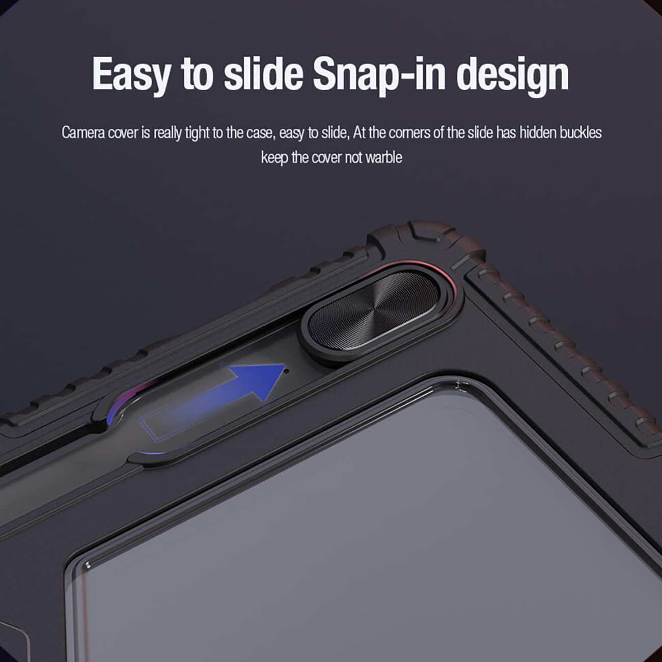 کاور کتابی بامپردار سامسونگ تب اس 9 اف ای پلاس نیلکین Bumper Leather cover