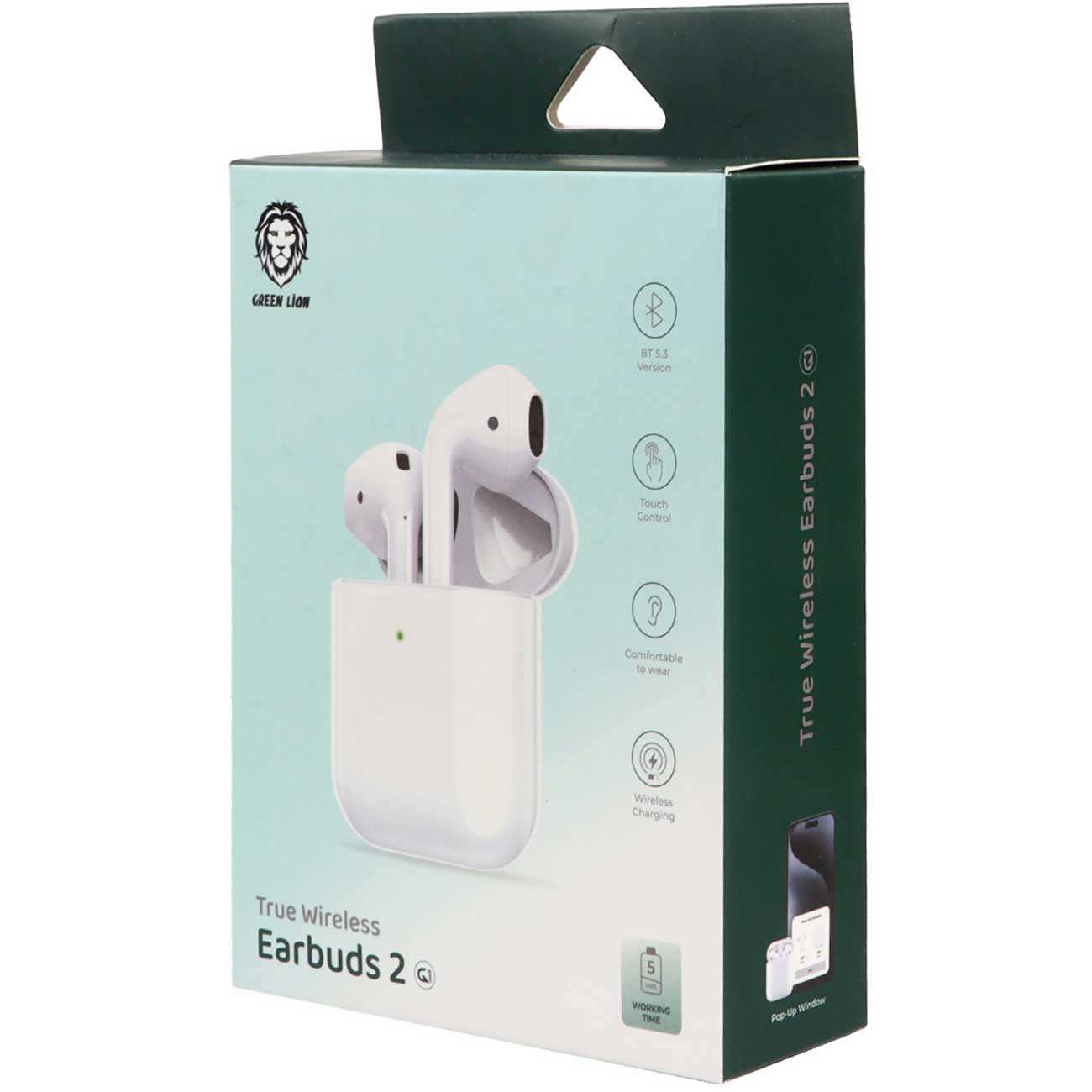 هندزفری بلوتوثی 5.3 گرین Earbuds 2 G1