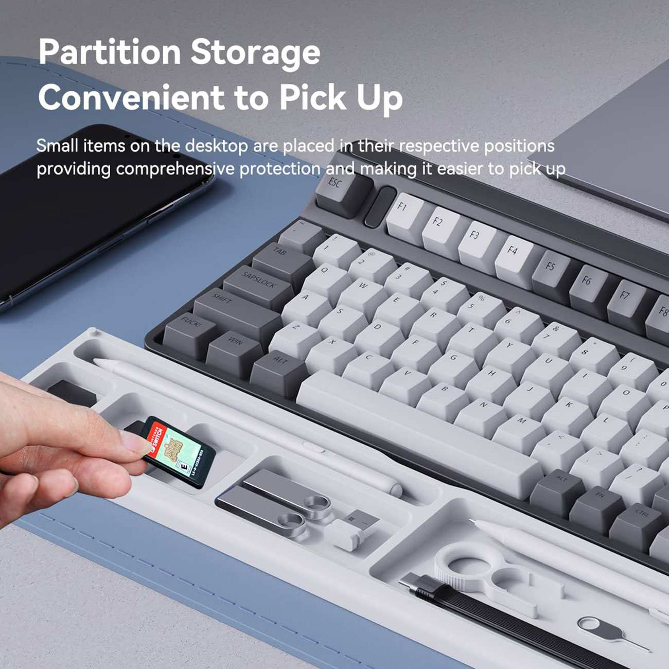 زیر دستی کیبورد و جعبه نگهداری لوازم جانبی JPT01