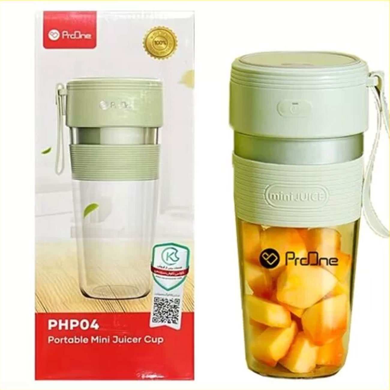 مخلوط کن و آبمیوهگیری شارژی قابل حمل 300 میلیلیتر پرووان PHP04