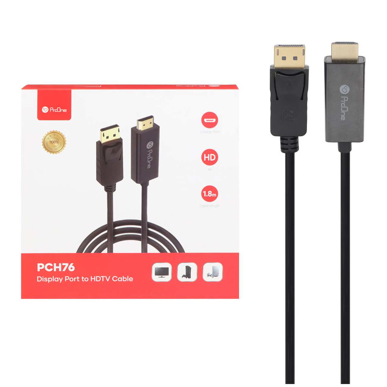 کابل اچ دی ام آی به دیسپلی پورت 1.8 متری پرووان PCH76