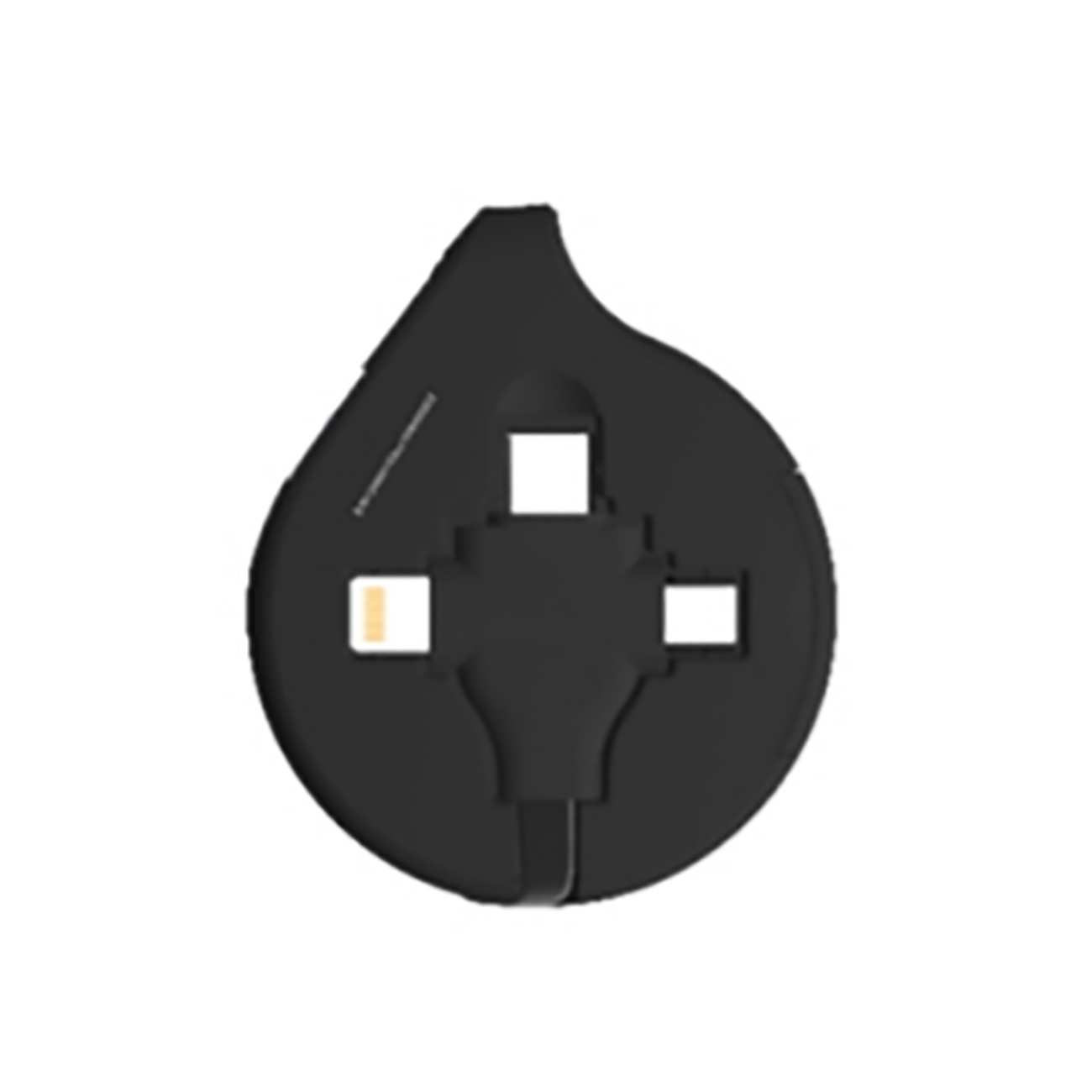 کابل چندکاره جمع شونده یو اس بی به تایپ سی، لایتنینگ و میکرو یو اس بی 2.4 آمپر یک متری پرووان PCC108R