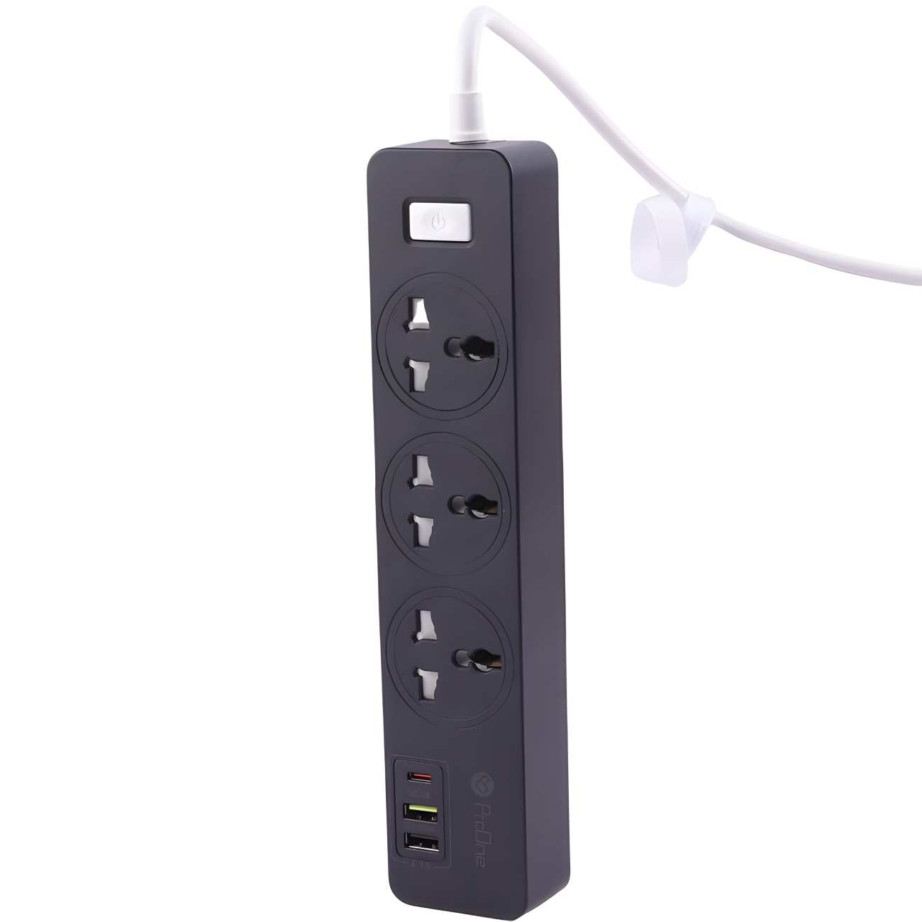 چند راهی برق ارت دار سه سوکت، دو یو اس بی و یک تایپ سی پرووان PPS615C