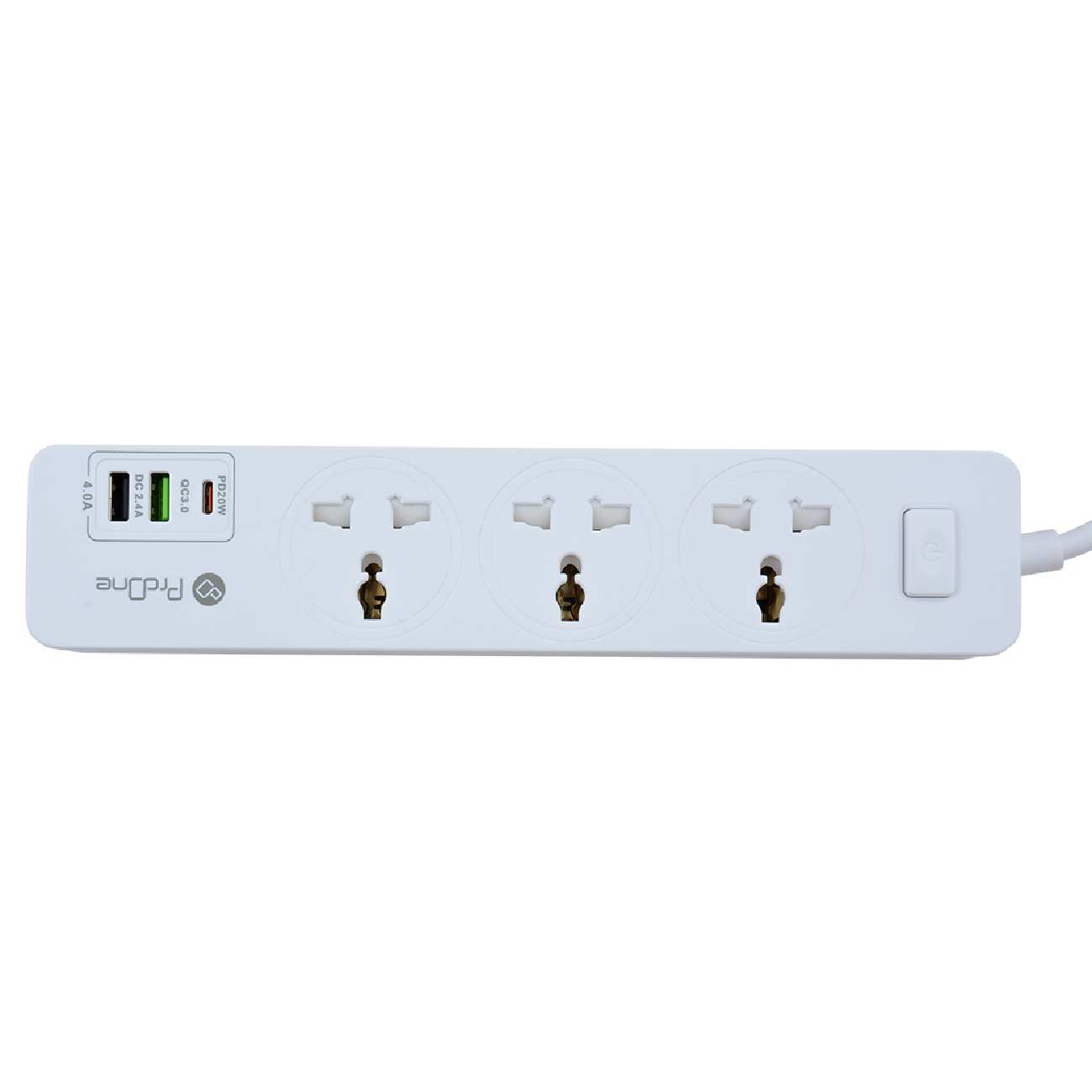 چند راهی برق ارت دار سه سوکت، دو یو اس بی و یک تایپ سی پرووان PPS615C