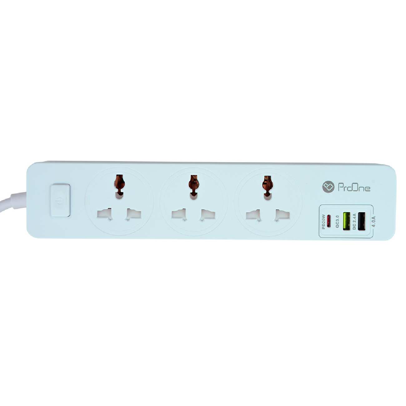 چند راهی برق ارت دار سه سوکت، دو یو اس بی و یک تایپ سی پرووان PPS615C