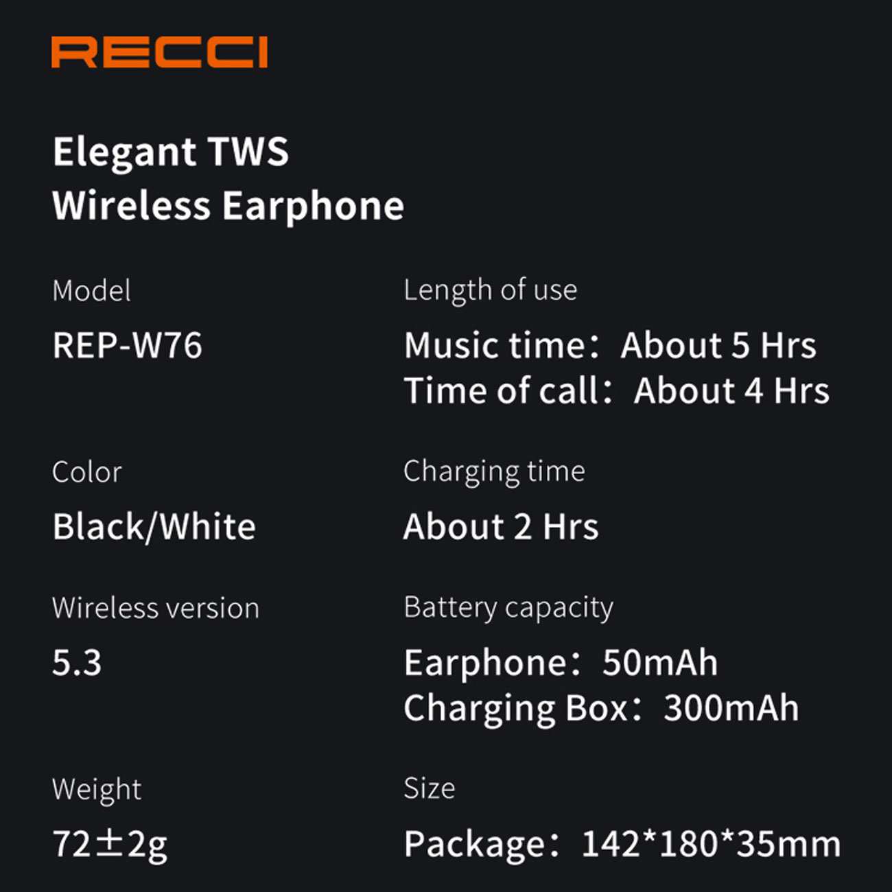 هندزفری بلوتوثی 5.3 رسی REP-W76