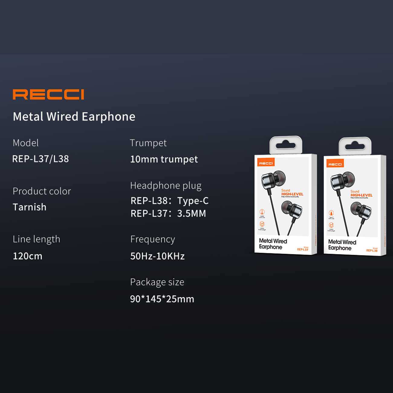 هندزفری جک 3.5 میلیمتری رسی REP-L37