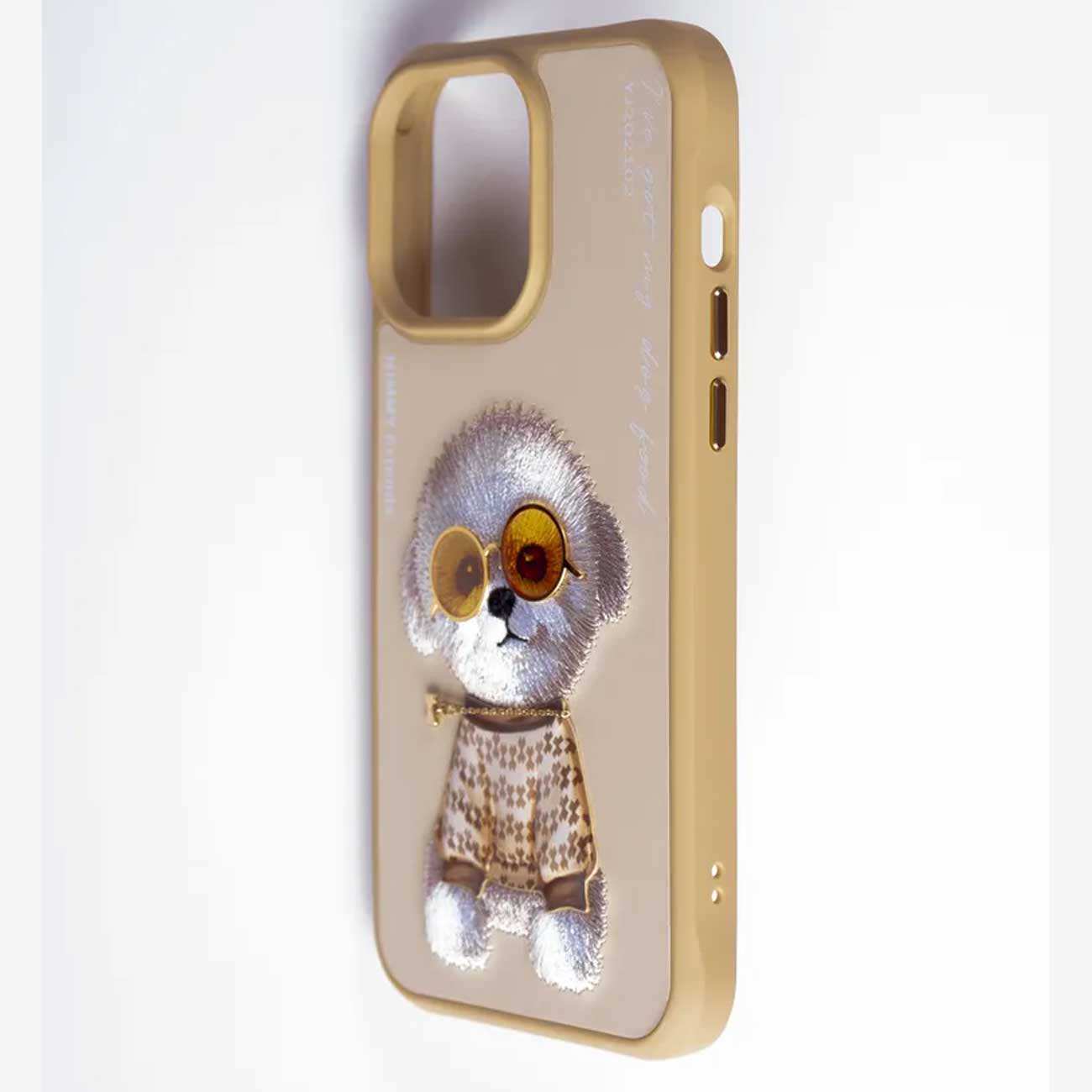 قاب محافظ گوشی آیفون 15 پرو طرح سگ سفید نیمی YJ202102