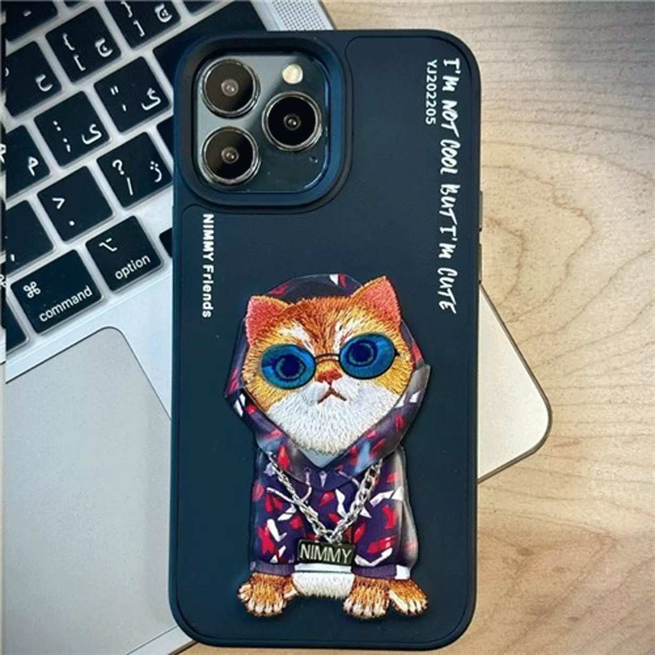 قاب محافظ گوشی آیفون 15 پرو طرح گربه نیمی YJ202205