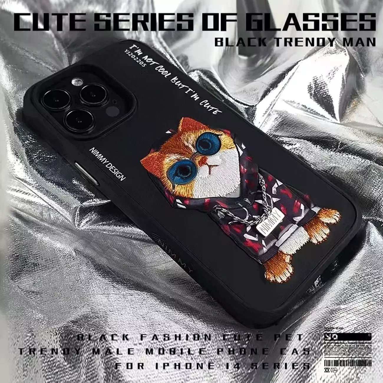 قاب محافظ گوشی آیفون 15 پرو طرح گربه نیمی YJ202205