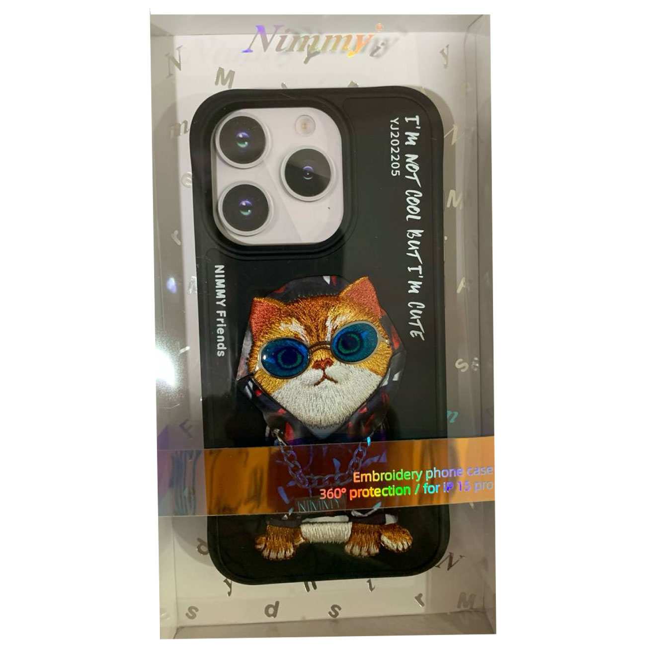 قاب محافظ گوشی آیفون 15 پرو طرح گربه نیمی YJ202205