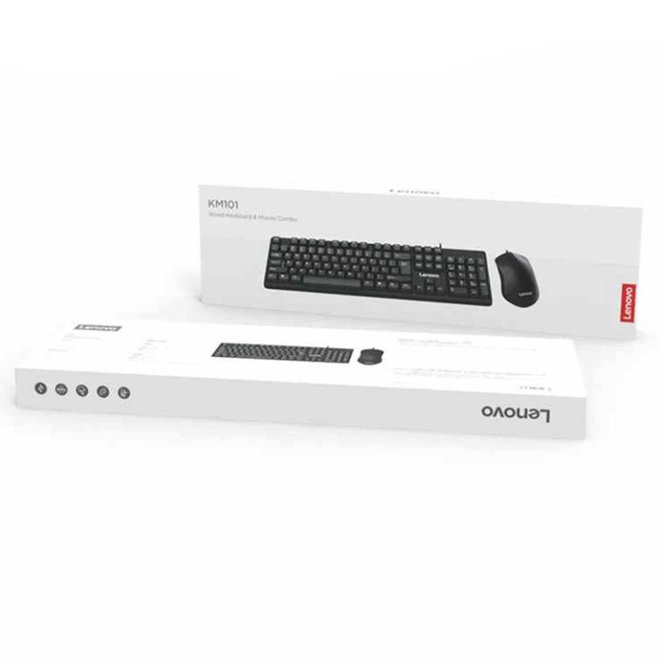 ست کیبورد و موس سیمی لنووو Km101