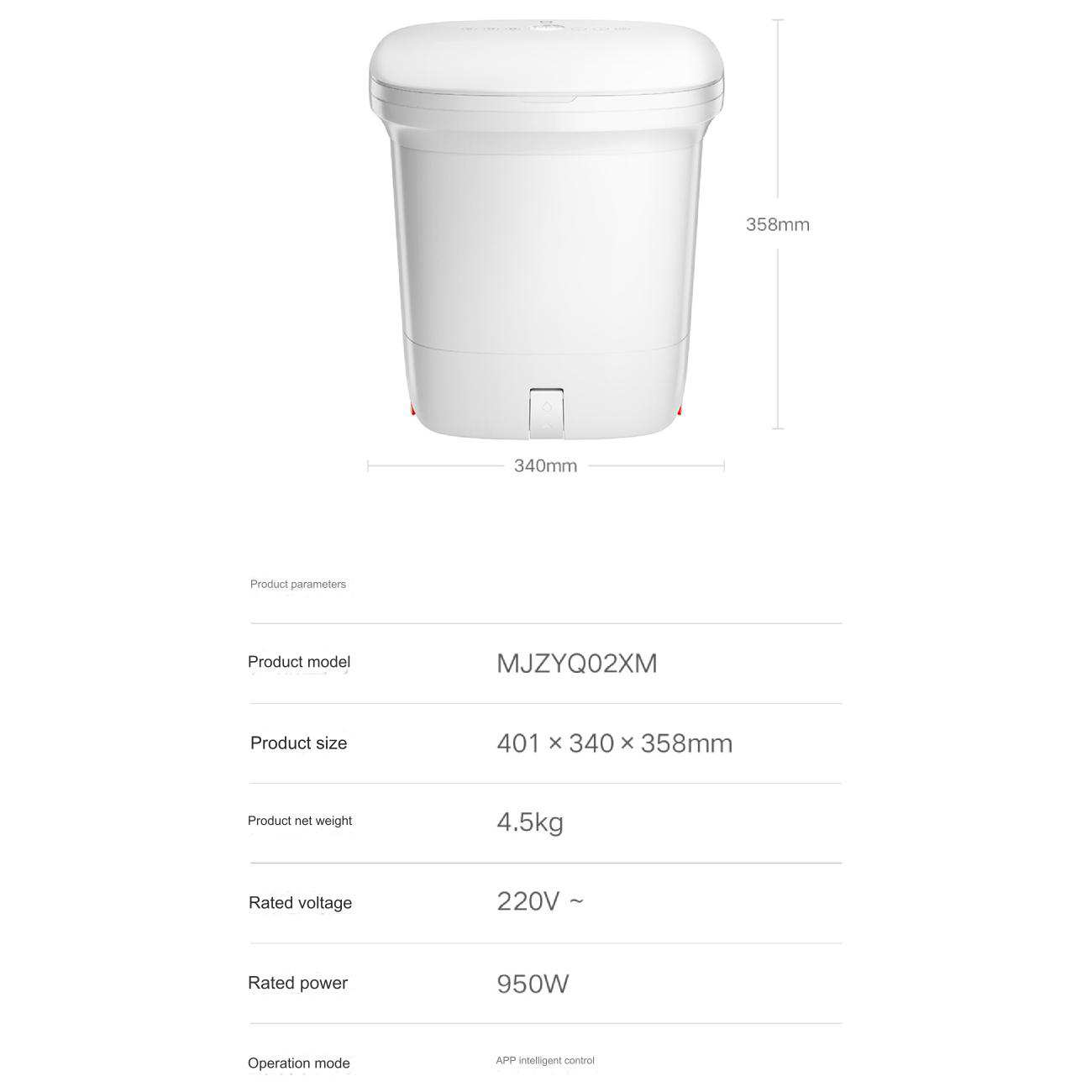 سطل حمام و ماساژور پا هوشمند میجیا شیائومی MJZYQ02XM