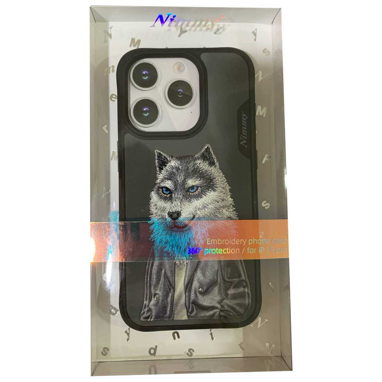 قاب محافظ گوشی آیفون 15 پرو طرح گرگ نیمی