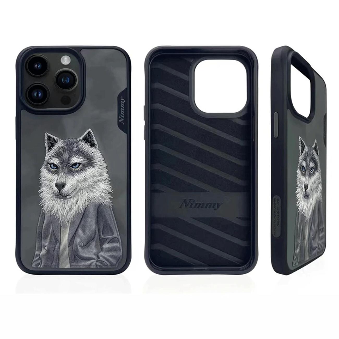 قاب محافظ گوشی آیفون 15 پرو طرح گرگ نیمی